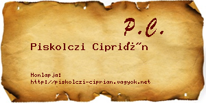 Piskolczi Ciprián névjegykártya